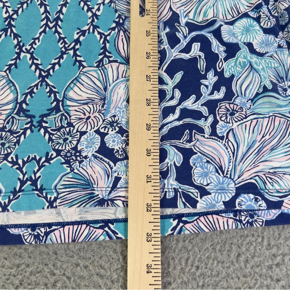 Lilly Pulitzer Bay Dress Womens Small Blue Lapis Lazuli Beach Shells Colorful - Picture 10 of 11